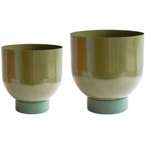 Metro Brayner Metal Indoor Plant Pot Green 27cm H X 25cm W X 25cm D Metro Brayner Metal Indoor Plant Pot Green 27cm H X 25cm W X 25cm D