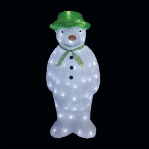 The Seasonal Aisle Adira Acrylic Snowman Oversized Figurine Green;White 55cm H X 23cm W X 19cm D The Seasonal Aisle Adira Acrylic Snowman Oversized Figurine Green;White 55cm H X 23cm W X 19cm D