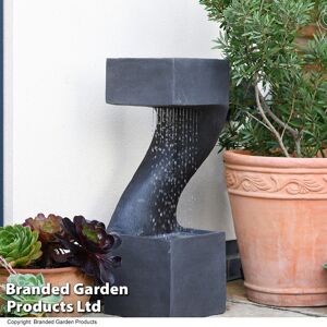 Rio Spiral Square Rainfall LED Water Feature with Planter 77cm H X 27cm W X 27cm D Rio Spiral Square Rainfall LED Water Feature with Planter 77cm H X 27cm W X 27cm D