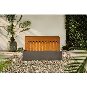 Ebern Designs Metal Weather Resistant Fountain with Light Bronze 61cm H X 100cm W X 30cm D Ebern Designs Metal Weather Resistant Fountain with Light Bronze 61cm H X 100cm W X 30cm D