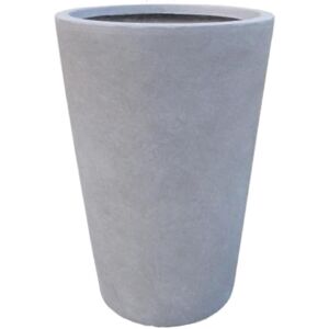 HORTICO Concrete Effect Tall Planter, Frostproof Outdoor Plant Pot, Tall Garden Planter with Drainage Holes, Tall Round Plant Pot Stone Grey 51cm H x 32cm W x 32cm D HORTICO Concrete Effect Tall Planter, Frostproof Outdoor Plant Pot, Tall Garden Planter with Drainage Holes, Tall Round Plant Pot Stone Grey 51cm H x 32cm W x 32cm D