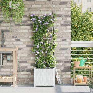 Lark Manor Garden Planters Polypropylene 40 X 40 Cm White 142cm H x40cm W x 40cm D Lark Manor Garden Planters Polypropylene 40 X 40 Cm White 142cm H x40cm W x 40cm D