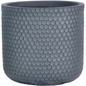 HORTICO Concrete Effect Frostproof Outdoor Plant Pot, Garden Flower Pot, Round Garden Planter with Drainage Holes, Green Grey Planter with Honeycomb Pattern 30.5cm H x 31cm W x 31cm D HORTICO Concrete Effect Frostproof Outdoor Plant Pot, Garden Flower Pot, Round Garden Planter with Drainage Holes, Green Grey Planter with Honeycomb Pattern 30.5cm H x 31cm W x 31cm D