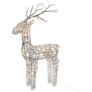 The Seasonal Aisle Christmas Wicker Standing Reindeer Lighted Display Grey 135 cm H x 80 cm W x 30 cm D The Seasonal Aisle Christmas Wicker Standing Reindeer Lighted Display Grey 135 cm H x 80 cm W x 30 cm D