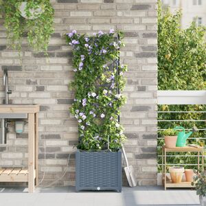 Lark Manor Garden Planters Polypropylene 40 X 40 Cm Light Grey 142cm H x40cm W x 40cm D Lark Manor Garden Planters Polypropylene 40 X 40 Cm Light Grey 142cm H x40cm W x 40cm D