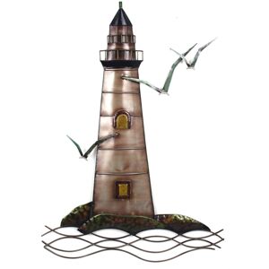 Breakwater Bay Lighthouse wall decoration Brown;Grey 76cm H X 56cm W Breakwater Bay Lighthouse wall decoration Brown;Grey 76cm H X 56cm W