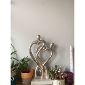 Ivy Bronx Avruch 30cm Decor Metal Silver Couple looking at each other Sculpture Silver 30cm H X 17.7cm W X 8.8cm D Ivy Bronx Avruch 30cm Decor Metal Silver Couple looking at each other Sculpture Silver 30cm H X 17.7cm W X 8.8cm D