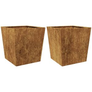 Ebern Designs Planter Box Corten Steel 50cm H x 50cm W x 50cm D Ebern Designs Planter Box Corten Steel 50cm H x 50cm W x 50cm D