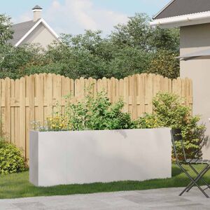 Rio Metal Planter Box Light Gray 31.50" H x 78.74" W x 15.75" D Rio Metal Planter Box Light Gray 31.50" H x 78.74" W x 15.75" D