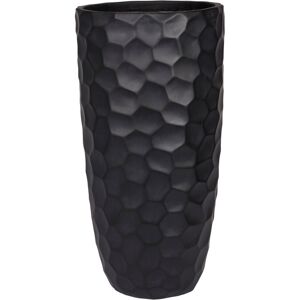 HORTICO Concrete Effect Tall Planter, Large Frostproof Outdoor Plant Pot, Tall Garden Planter with Drainage Holes, Black Vase Round Plant Pot with Mosaic Patt Black 77cm H x 41.5cm W x 41.5cm D HORTICO Concrete Effect Tall Planter, Large Frostproof Outdoor Plant Pot, Tall Garden Planter with Drainage Holes, Black Vase Round Plant Pot with Mosaic Patt Black 77cm H x 41.5cm W x 41.5cm D