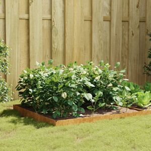 Rio Almarene Metal Outdoor Raised Flower Bed Rusty 18.5cm H x 100cm W x 100cm D Rio Almarene Metal Outdoor Raised Flower Bed Rusty 18.5cm H x 100cm W x 100cm D