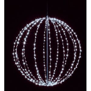 Metro 60cm White Metal Frame Ball With White Leds White 60cm H X 60cm W X 60cm D Metro 60cm White Metal Frame Ball With White Leds White 60cm H X 60cm W X 60cm D