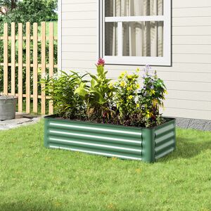 Latitude Run Metal Planter Box Green 30cm H x 120cm W x 60cm D Latitude Run Metal Planter Box Green 30cm H x 120cm W x 60cm D
