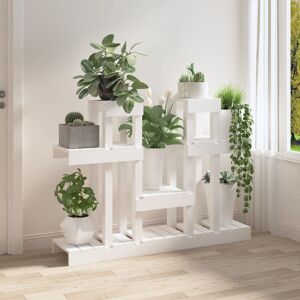 Dakota Fields Alvester Rectangular Multi-Tiered Solid Wood Plant Stand White 77.5cm H X 104.5cm L X 25cm D Dakota Fields Alvester Rectangular Multi-Tiered Solid Wood Plant Stand White 77.5cm H X 104.5cm L X 25cm D