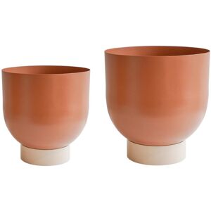 Metro Brayner Metal Indoor Plant Pot Rubarb 27cm H X 25cm W X 25cm D Metro Brayner Metal Indoor Plant Pot Rubarb 27cm H X 25cm W X 25cm D