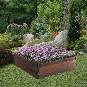 Alpen Home Hawes Wooden Planter Box Brown 22.5cm H X 80cm W X 80cm D Alpen Home Hawes Wooden Planter Box Brown 22.5cm H X 80cm W X 80cm D