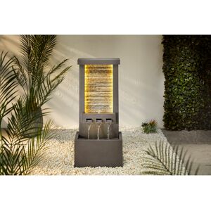 Lark Manor Metal Weather Resistant Fountain with Light Grey 108cm H X 48cm W X 27cm D Lark Manor Metal Weather Resistant Fountain with Light Grey 108cm H X 48cm W X 27cm D