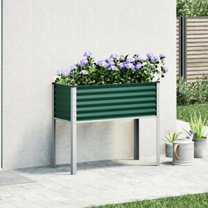 Latitude Run Garden Planter Steel Green 90cm H x 100cm W x 41cm D Latitude Run Garden Planter Steel Green 90cm H x 100cm W x 41cm D