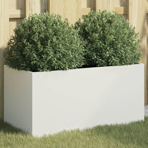 Latitude Run Planter Steel White 29cm H x 62cm W x 30cm D Latitude Run Planter Steel White 29cm H x 62cm W x 30cm D