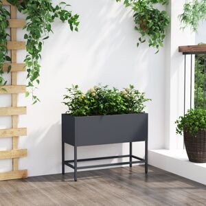 Borough Wharf Elevated Planter Anthracite 45cm H x 60cm W x 26cm D Borough Wharf Elevated Planter Anthracite 45cm H x 60cm W x 26cm D