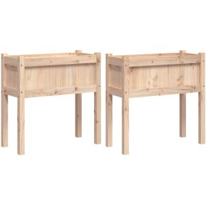 Dakota Fields Brigita Wood Outdoor Planter Box Natural 70cm H X 70cm W X 31cm D Dakota Fields Brigita Wood Outdoor Planter Box Natural 70cm H X 70cm W X 31cm D