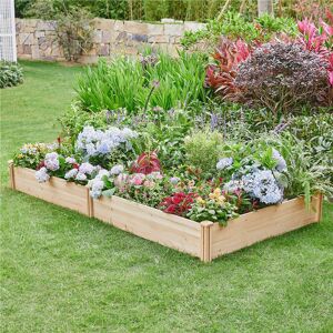 Yaheetech Wooden Raised Garden Bed Wood 27cm H X 124.5cm W X 241.5cm D Yaheetech Wooden Raised Garden Bed Wood 27cm H X 124.5cm W X 241.5cm D
