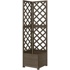 Alpen Home Crimmins Corner Trellis with Planter Box Made of Solid Fir Wood, 40 x 40 x 150cm Grey 150cm H X 40cm W X 40cm D Alpen Home Crimmins Corner Trellis with Planter Box Made of Solid Fir Wood, 40 x 40 x 150cm Grey 150cm H X 40cm W X 40cm D