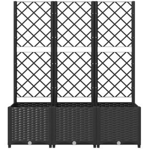 Rosalind Wheeler Garden Planter With Trellis Black 136cm H x 120cm W x 40cm D Rosalind Wheeler Garden Planter With Trellis Black 136cm H x 120cm W x 40cm D