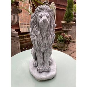 Latitude Vive Upright Lion Nesbitt Figurine White Stone 40cm H X 25cm W X 25cm D Latitude Vive Upright Lion Nesbitt Figurine White Stone 40cm H X 25cm W X 25cm D