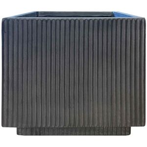 HORTICO Black Concrete Effect Square Planter, Frostproof Outdoor Plant Pot, Garden Planter Box with Drainage Holes Black 30cm H x 30cm W x 30cm D HORTICO Black Concrete Effect Square Planter, Frostproof Outdoor Plant Pot, Garden Planter Box with Drainage Holes Black 30cm H x 30cm W x 30cm D