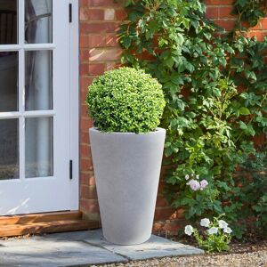 HORTICO Concrete Effect Tall Planter, Frostproof Outdoor Plant Pot, Tall Garden Planter with Drainage Holes, Tall Round Plant Pot Stone Grey 57cm H x 41cm W x 41cm D HORTICO Concrete Effect Tall Planter, Frostproof Outdoor Plant Pot, Tall Garden Planter with Drainage Holes, Tall Round Plant Pot Stone Grey 57cm H x 41cm W x 41cm D