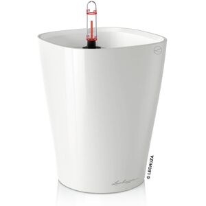 Lechuza Deltini Plastic Self-Watering Plant Pot White 18cm H x 14cm W x 14cm D Lechuza Deltini Plastic Self-Watering Plant Pot White 18cm H x 14cm W x 14cm D