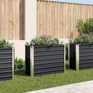 Freeport Park Alissa Metal Planter Box Anthracite 77 cm H x 100 cm W x 40 cm D Freeport Park Alissa Metal Planter Box Anthracite 77 cm H x 100 cm W x 40 cm D