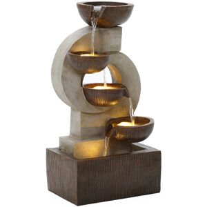 Latitude Run Weather Resistant Floor Fountain with Light Brown;Beige 59.5cm H X 25cm W X 31cm D Latitude Run Weather Resistant Floor Fountain with Light Brown;Beige 59.5cm H X 25cm W X 31cm D