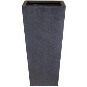 HORTICO Tall Planter with Drainage Holes, Frostproof Outdoor Plant Pot, Concrete Effect Tall Tapered Planter Dark Grey 50.5cm H x 24.5cm W x 24.5cm D HORTICO Tall Planter with Drainage Holes, Frostproof Outdoor Plant Pot, Concrete Effect Tall Tapered Planter Dark Grey 50.5cm H x 24.5cm W x 24.5cm D