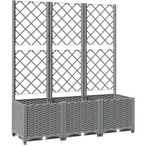 Rosalind Wheeler Garden Planter With Trellis Light Grey 136cm H x 120cm W x 40cm D Rosalind Wheeler Garden Planter With Trellis Light Grey 136cm H x 120cm W x 40cm D