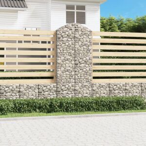 Dakota Fields Arched Gabion Basket 100X50x80/100 Cm Galvanised Iron 240cm H x 100cm W x 30cm D Dakota Fields Arched Gabion Basket 100X50x80/100 Cm Galvanised Iron 240cm H x 100cm W x 30cm D