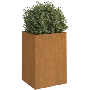 17 Stories Onua Metal Planter Box Rusty 75cm H x 52cm W x 48cm D 17 Stories Onua Metal Planter Box Rusty 75cm H x 52cm W x 48cm D