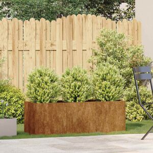 Rio Metal Planter Box Brown 15.75" H x 47.24" W x 15.75" D Rio Metal Planter Box Brown 15.75" H x 47.24" W x 15.75" D