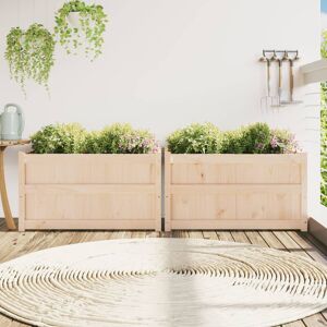Alpen Home Venizelos Wood Outdoor Planter Box Natural 50cm H x 90cm W x 50cm D Alpen Home Venizelos Wood Outdoor Planter Box Natural 50cm H x 90cm W x 50cm D