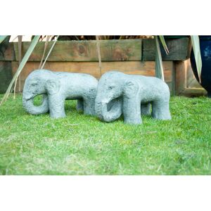 Langley Street Set of 2 Elephants Grey 19cm H X 15cm W X 30cm D Langley Street Set of 2 Elephants Grey 19cm H X 15cm W X 30cm D