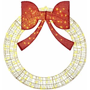 The Seasonal Aisle Wreath With 80 Leds Warm White 90 Cm PET Gold 120cm H x 120cm W x 10cm D The Seasonal Aisle Wreath With 80 Leds Warm White 90 Cm PET Gold 120cm H x 120cm W x 10cm D