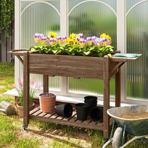 Lily Manor Wood Raised Garden Bed Carbonised Finish 86cm H X 145cm W X 52cm D Lily Manor Wood Raised Garden Bed Carbonised Finish 86cm H X 145cm W X 52cm D