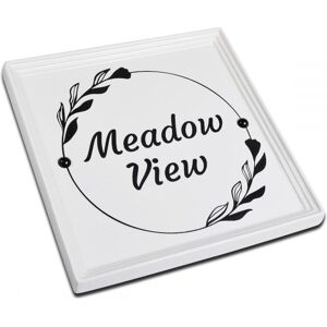 Rosalind Wheeler Cliftina 2-Line House Sign 25cm H X 25cm W X 1cm D Rosalind Wheeler Cliftina 2-Line House Sign 25cm H X 25cm W X 1cm D