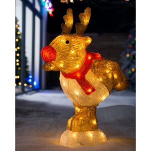 The Seasonal Aisle Skating Reindeer Lighted Display Orange 42cm H X 38cm W X 39cm D The Seasonal Aisle Skating Reindeer Lighted Display Orange 42cm H X 38cm W X 39cm D