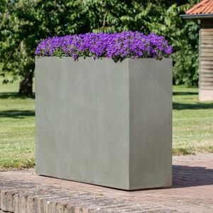 HORTICO Frostproof, Concrete Effect Garden Planter Pot with Drainage Holes Grey 50.5cm H x 60cm W x 30cm D HORTICO Frostproof, Concrete Effect Garden Planter Pot with Drainage Holes Grey 50.5cm H x 60cm W x 30cm D