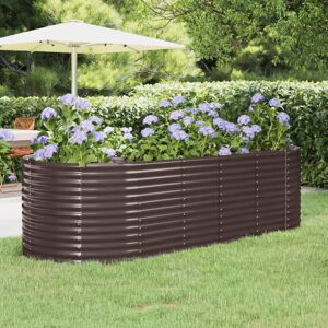 Dakota Fields Garden Raised Bed Powder-coated Steel Brown 68 cm x 249 cm x 100 cm Dakota Fields Garden Raised Bed Powder-coated Steel Brown 68 cm x 249 cm x 100 cm