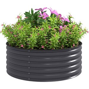 Borough Wharf Metal Raised Garden Bed Dark Grey 43cm H X 120cm W X 120cm D Borough Wharf Metal Raised Garden Bed Dark Grey 43cm H X 120cm W X 120cm D