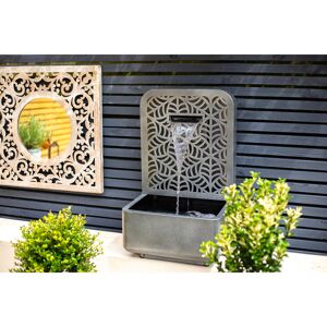 Rosalind Wheeler Denetra Easy Fountain Rene Falls with Lights Mains Plugin Powered Water Feature Silver 65cm H X 40cm W X 31cm D Rosalind Wheeler Denetra Easy Fountain Rene Falls with Lights Mains Plugin Powered Water Feature Silver 65cm H X 40cm W X 31cm D