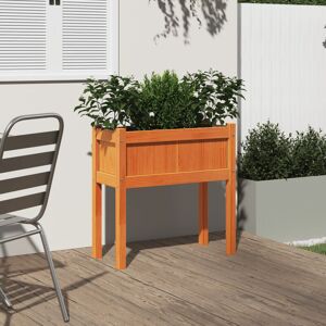 Dakota Fields Brigita Wood Outdoor Planter Box Natural Orange 70cm H X 70cm W X 31cm D Dakota Fields Brigita Wood Outdoor Planter Box Natural Orange 70cm H X 70cm W X 31cm D